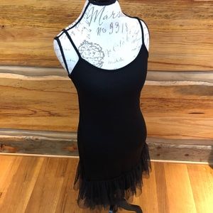 Never Worn Mystree Black dress with Tulle